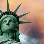 Statue of Liberty image to represent political narration